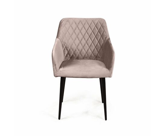 Стул с подлокотниками Robert, бархат пепельно-бежевый 25, изображение 2 | Интернет магазин мебели и декора LifeDekor