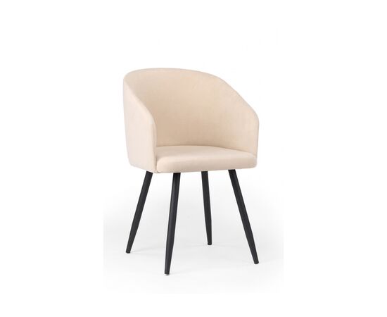 Стул на металлокаркасе Монер 360 бежевый (glory 03) / черный, изображение 2 | Интернет магазин мебели и декора LifeDekor