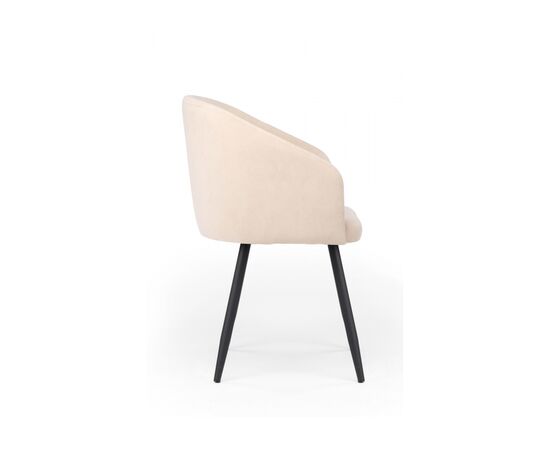 Стул на металлокаркасе Монер бежевый (glory 03) / черный, изображение 3 | Интернет магазин мебели и декора LifeDekor