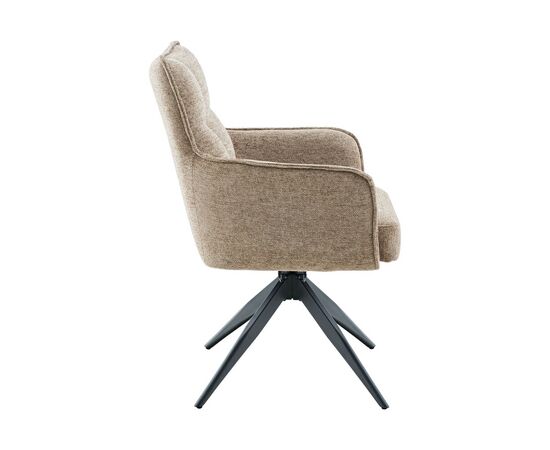 Стул DikLine 6826 т.к Темно-бежевая Raven 34, опоры черные, изображение 3 | Интернет магазин мебели и декора LifeDekor