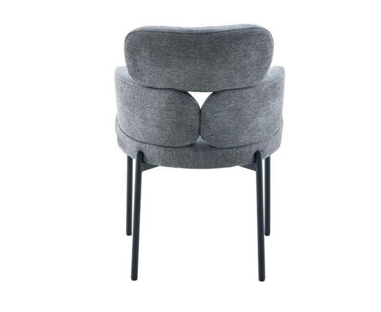 Стул DikLine 1311 т.к Серая UF925-12, опоры черные, изображение 2 | Интернет магазин мебели и декора LifeDekor