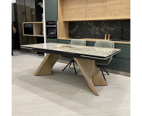 Стол МАНХЭТТЕН 200 DRAC COLD XLIM, керамика / Орех Карни натуральный М-City | Интернет магазин мебели и декора LifeDekor