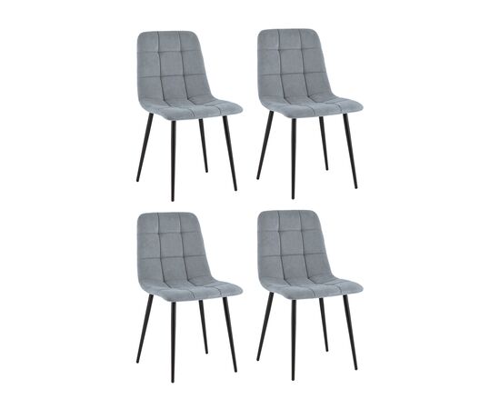 Стул Одди Original велюр серый 4 шт. | Интернет магазин мебели и декора LifeDekor