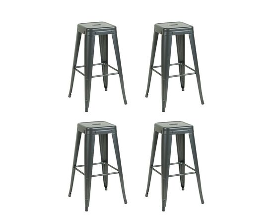 Стул барный TOLIX серебристый матовый KD 4 шт. | Интернет магазин мебели и декора LifeDekor