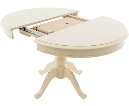 Стол «Фабрицио 1» GLASS (D 1000), слоновая кость, изображение 5 | Интернет магазин мебели и декора LifeDekor