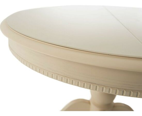 Стол «Фабрицио 1» GLASS (D 1000), слоновая кость, изображение 6 | Интернет магазин мебели и декора LifeDekor