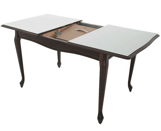 Обеденная группа (Стол Кабриоль GLASS и 4 стула Кабриоль жесткий), орех темный, изображение 3 | Интернет магазин мебели и декора LifeDekor