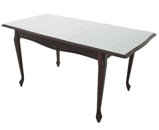 Стол «Кабриоль» 120x80 GLASS белый, орех темный, изображение 4 | Интернет магазин мебели и декора LifeDekor