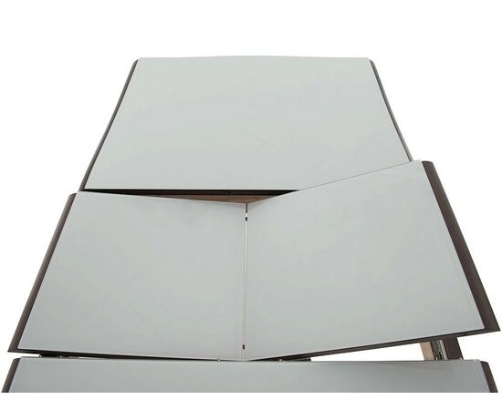 Стол «Кабриоль» 120x80 GLASS белый, орех темный, изображение 5 | Интернет магазин мебели и декора LifeDekor