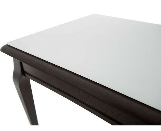 Обеденная группа (Стол Кабриоль GLASS и 4 стула Кабриоль жесткий), орех темный, изображение 8 | Интернет магазин мебели и декора LifeDekor