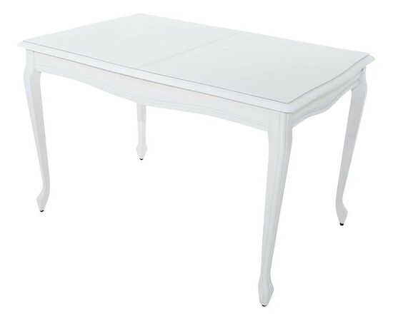 Стол «Кабриоль» 120x80 GLASS белый, эмаль белая, изображение 2 | Интернет магазин мебели и декора LifeDekor