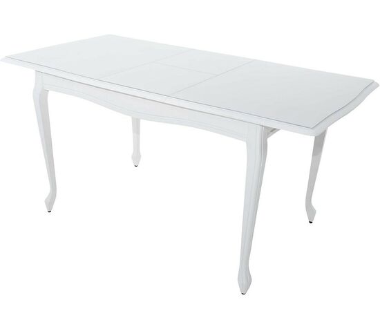 Стол «Кабриоль» 120x80 GLASS белый, эмаль белая, изображение 3 | Интернет магазин мебели и декора LifeDekor