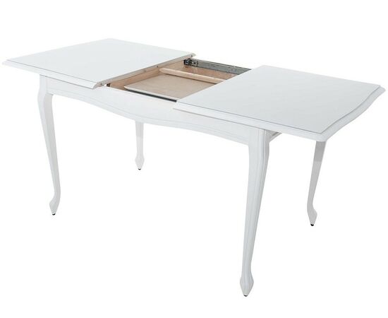 Стол «Кабриоль» 120x80 GLASS белый, эмаль белая, изображение 4 | Интернет магазин мебели и декора LifeDekor
