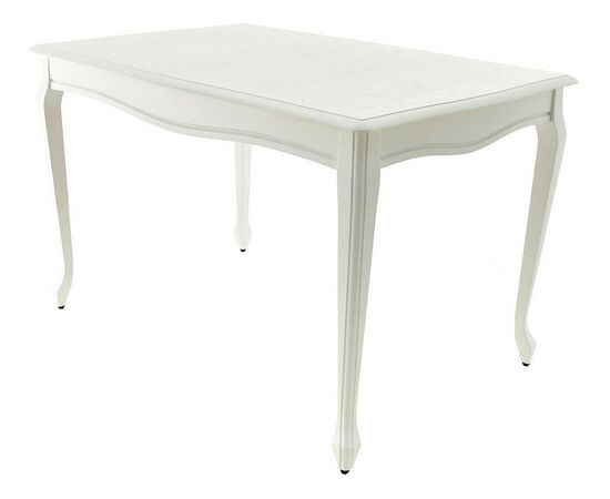 Обеденная группа (Стол Кабриоль и 4 стула Кабриоль с жесткой спинкой), эмаль белая, изображение 3 | Интернет магазин мебели и декора LifeDekor