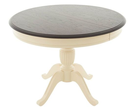 Обеденная группа (Стол Леонардо-1, 3 стула и скамья Кристиан), слоновая кость+орех темный, изображение 6 | Интернет магазин мебели и декора LifeDekor