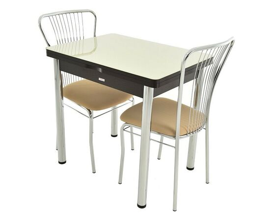 Стол «Бари» стекло молочный, венге, изображение 7 | Интернет магазин мебели и декора LifeDekor