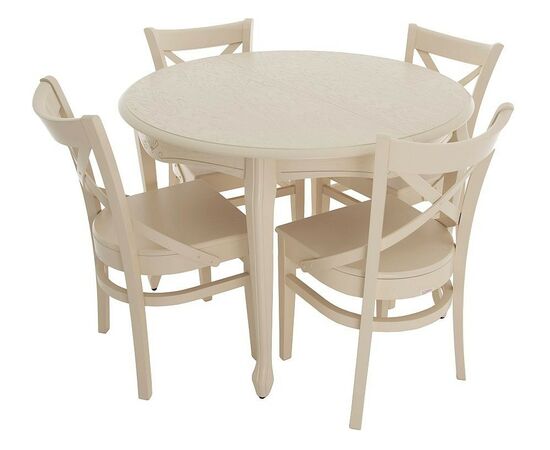 Стол «Кабриоль» круг (D 105), слоновая кость, изображение 9 | Интернет магазин мебели и декора LifeDekor