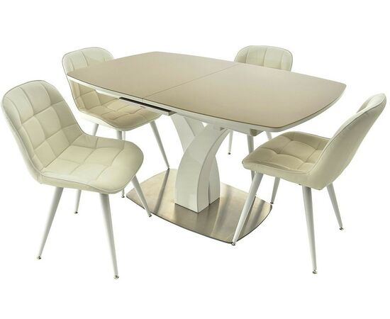 Обеденная группа (Стол Нотр Дам и 4 стула Прованс), цвет капучино, изображение 2 | Интернет магазин мебели и декора LifeDekor