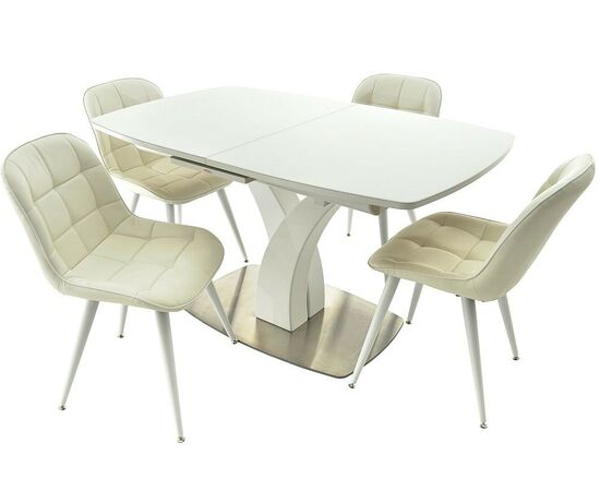 Обеденная группа (Стол Нотр Дам и 4 стула Прованс), цвет белый, изображение 2 | Интернет магазин мебели и декора LifeDekor