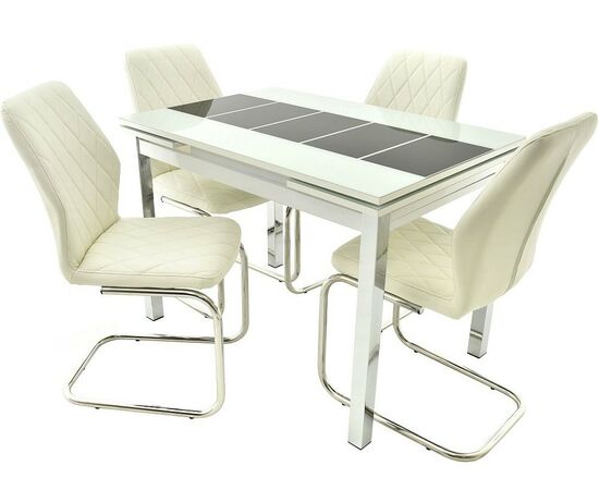 Обеденная группа (Стол Шанхай Каре и 4 стула Шато), цвет белый, изображение 2 | Интернет магазин мебели и декора LifeDekor