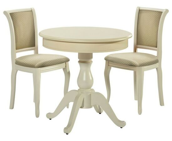 Обеденная группа (Стол Фабрицио-1 и 2 стула Кабриоль), слоновая кость, изображение 2 | Интернет магазин мебели и декора LifeDekor