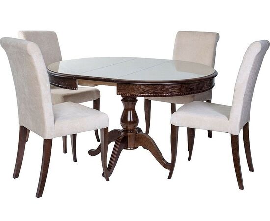 Стул «Помпей» Люкс, NEO-02, орех темный, изображение 5 | Интернет магазин мебели и декора LifeDekor