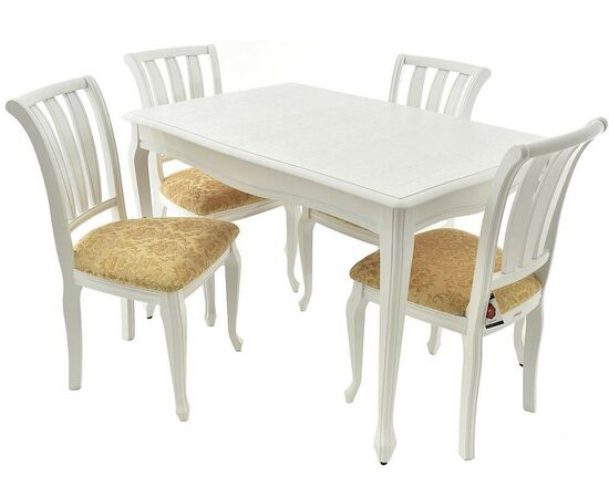 Стол «Кабриоль» 120x80, белая эмаль, изображение 9 | Интернет магазин мебели и декора LifeDekor