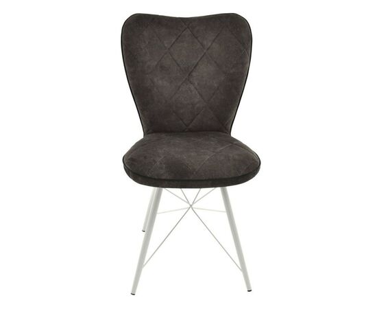 Стул «Риоха» Милано 12/Нитро блэк, каркас белый, изображение 3 | Интернет магазин мебели и декора LifeDekor