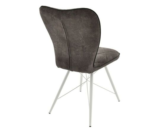 Стул «Риоха» Милано 12/Нитро блэк, каркас белый, изображение 5 | Интернет магазин мебели и декора LifeDekor