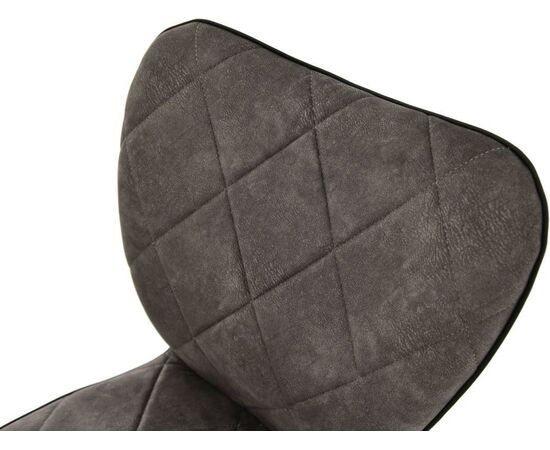 Стул «Риоха» Милано 12/Нитро блэк, каркас белый, изображение 6 | Интернет магазин мебели и декора LifeDekor