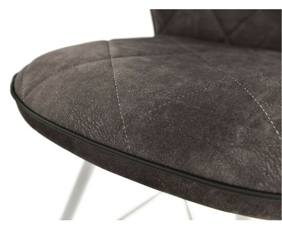 Стул «Риоха» Милано 12/Нитро блэк, каркас белый, изображение 8 | Интернет магазин мебели и декора LifeDekor