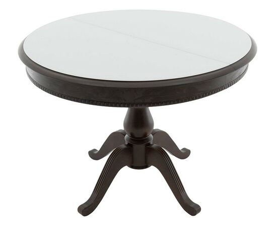 Обеденная группа (Стол Фабрицио-1 Glass и 4 стула Помпей Люкс), орех темный, изображение 4 | Интернет магазин мебели и декора LifeDekor