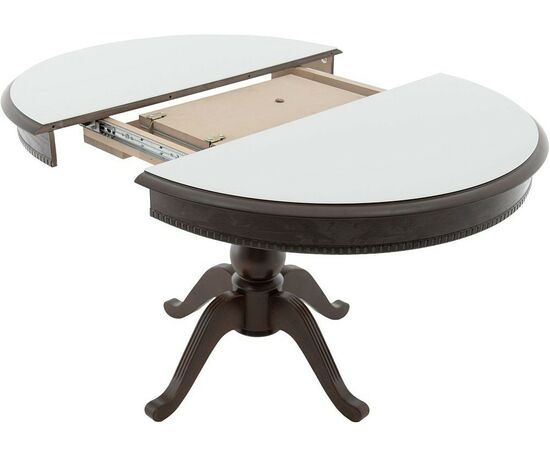 Обеденная группа (Стол Фабрицио-1 Glass и 4 стула Кабриоль), орех темный, изображение 5 | Интернет магазин мебели и декора LifeDekor