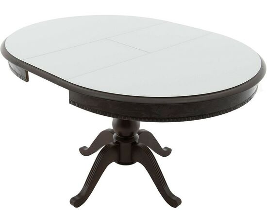 Стол «Фабрицио 1» GLASS (D 1000), орех темный, изображение 4 | Интернет магазин мебели и декора LifeDekor