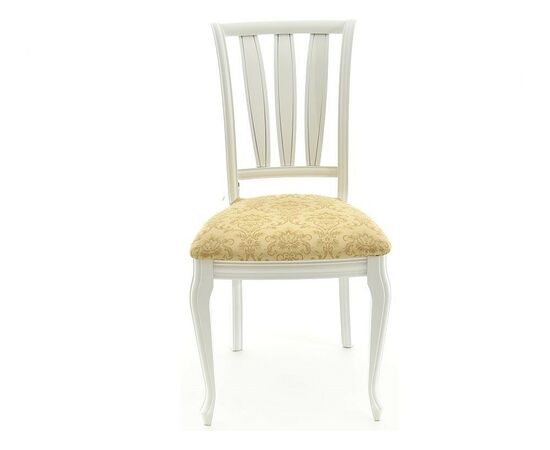 Стул «Кабриоль» с жесткой спинкой, Андрис вензель 160 беж, эмаль белая, изображение 4 | Интернет магазин мебели и декора LifeDekor