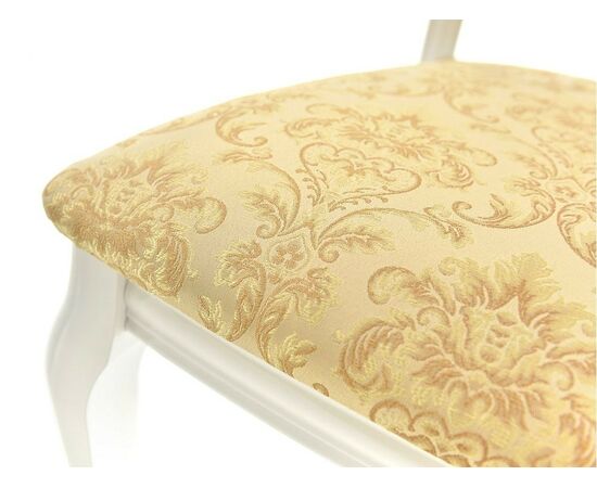 Стул «Кабриоль» с жесткой спинкой, Андрис вензель 160 беж, эмаль белая, изображение 6 | Интернет магазин мебели и декора LifeDekor