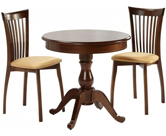 Обеденная группа (Стол Фабрицио-1 и 2 стула Тулон), орех темный | Интернет магазин мебели и декора LifeDekor