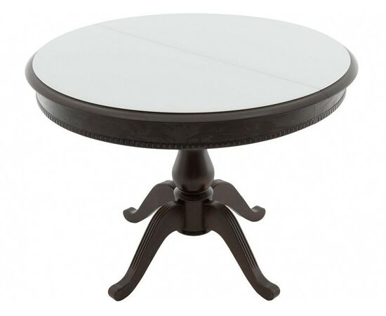 Стол «Фабрицио 1» GLASS (D 1000), орех темный | Интернет магазин мебели и декора LifeDekor