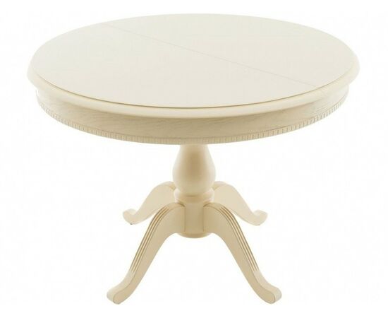 Стол «Фабрицио 1» GLASS (D 1000), слоновая кость | Интернет магазин мебели и декора LifeDekor