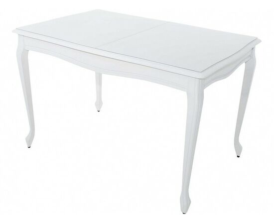 Стол «Кабриоль» 120x80 GLASS белый, эмаль белая | Интернет магазин мебели и декора LifeDekor