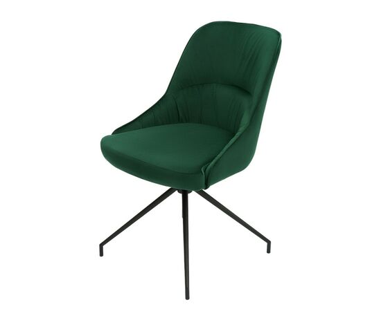 Кресло Etna зеленое, поворотное, черный металл, изображение 2 | Интернет магазин мебели и декора LifeDekor
