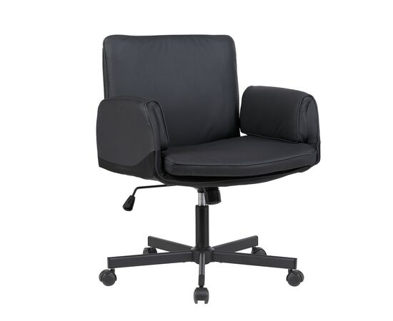 Кресло офисное TopChairs Foldo с откидными подлокотниками черное | Интернет магазин мебели и декора LifeDekor