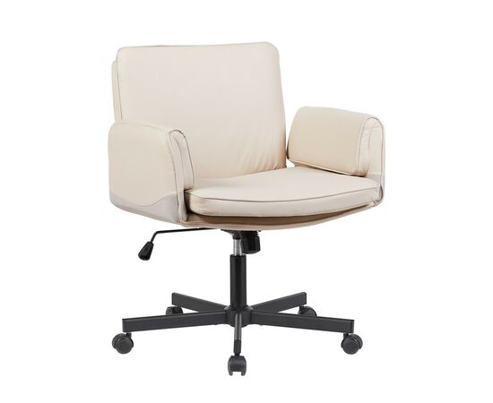 Кресло офисное TopChairs Foldo с откидными подлокотниками бежевое, изображение 2 | Интернет магазин мебели и декора LifeDekor