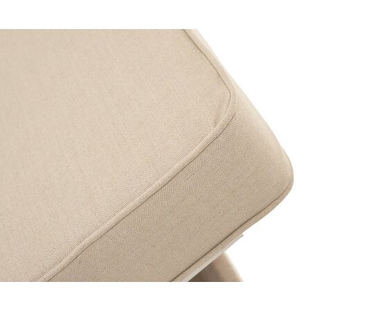 "Ривьера" шезлонг плетеный из роупа, каркас алюминий белый муар, роуп бежевый круглый, ткань бежевая 052, изображение 7 | Интернет магазин мебели и декора LifeDekor