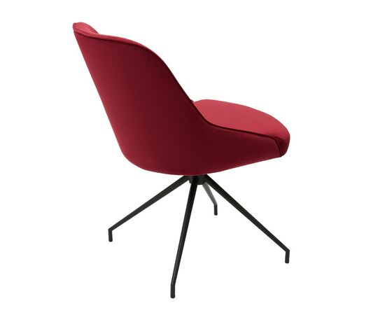 Кресло Etna винное, поворотное, черный металл, изображение 3 | Интернет магазин мебели и декора LifeDekor