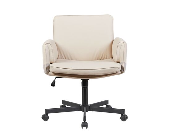 Кресло офисное TopChairs Foldo с откидными подлокотниками бежевое, изображение 3 | Интернет магазин мебели и декора LifeDekor