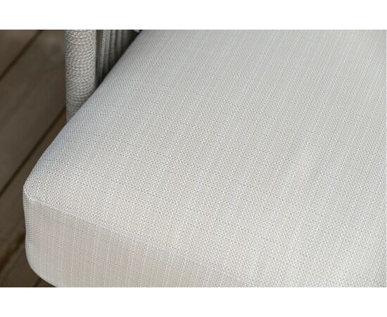 "Альбано" лаунж-зона 5-местная плетеная из роупа (веревки), каркас алюминиевый светло-серый, роуп серый меланж, изображение 10 | Интернет магазин мебели и декора LifeDekor