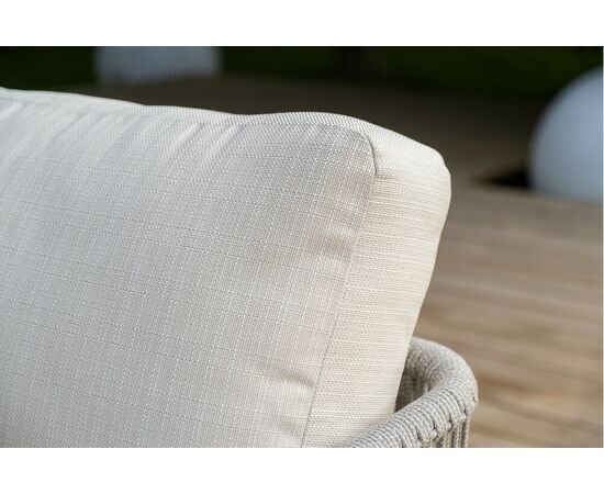 "Альбано" лаунж-зона 5-местная плетеная из роупа (веревки), каркас алюминиевый светло-серый, роуп серый меланж, изображение 11 | Интернет магазин мебели и декора LifeDekor