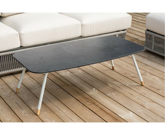 "Альбано" лаунж-зона 5-местная плетеная из роупа (веревки), каркас алюминиевый светло-серый, роуп серый меланж, изображение 14 | Интернет магазин мебели и декора LifeDekor