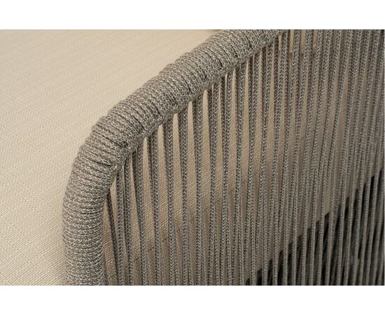 "Альбано" лаунж-зона 5-местная плетеная из роупа (веревки), каркас алюминиевый светло-серый, роуп серый меланж, изображение 24 | Интернет магазин мебели и декора LifeDekor